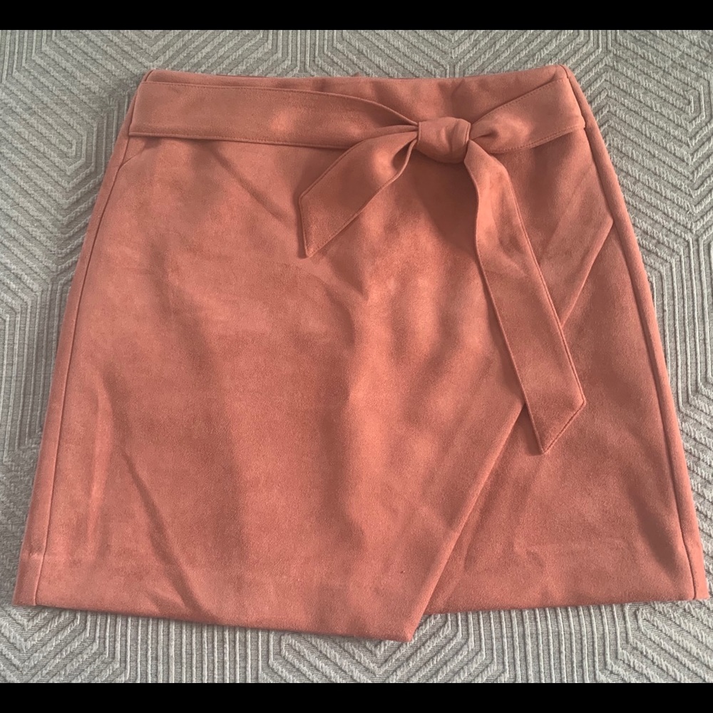 LOFT faux suede skirt.